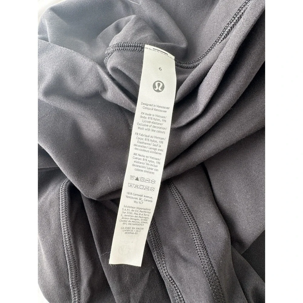 New Lululemon Align High Rise Size 6 Black Pant 25